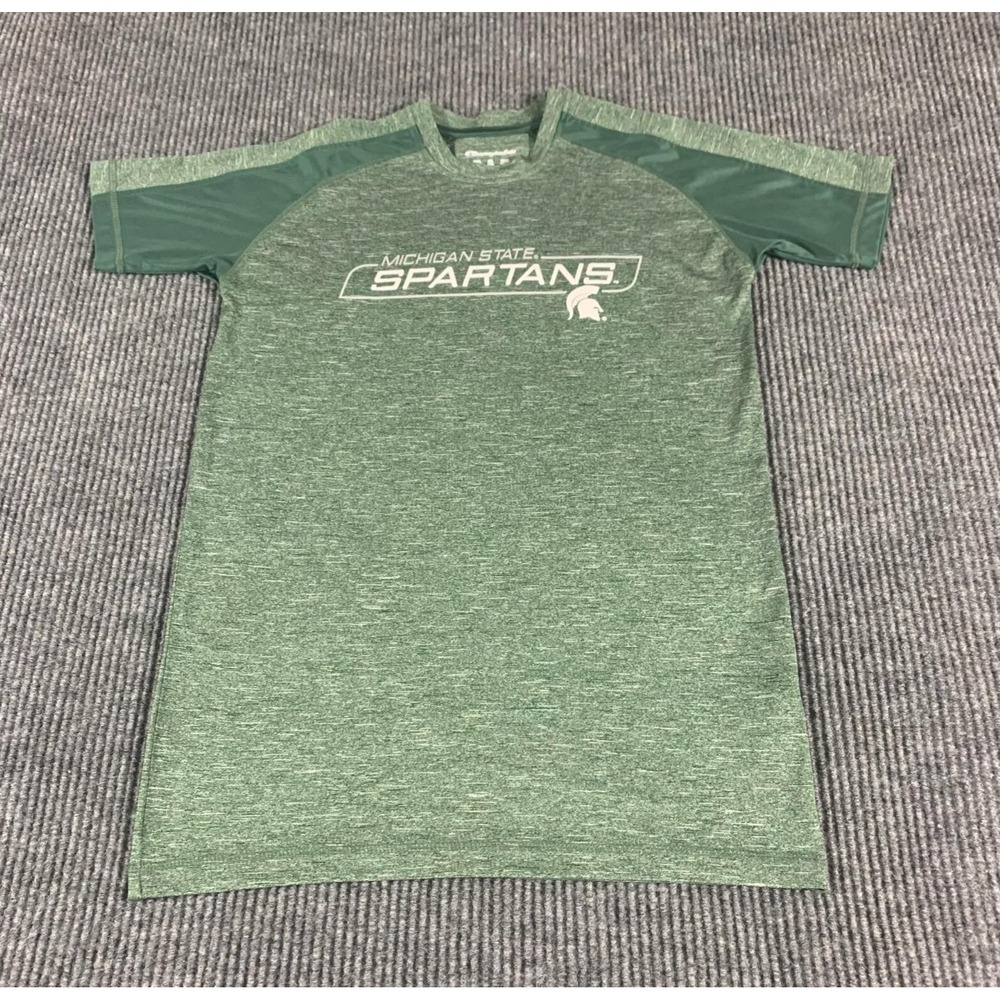 Michigan State Spartans T Shirt Womens Small Green Athletic Collège Basketball
